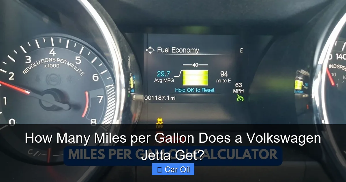 How Many Miles per Gallon Does a Volkswagen Jetta Get?