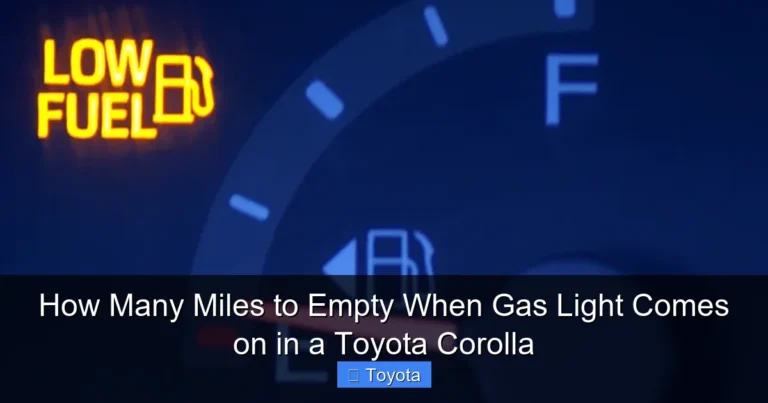 How Many Miles to Empty When Gas Light Comes on in a Toyota Corolla