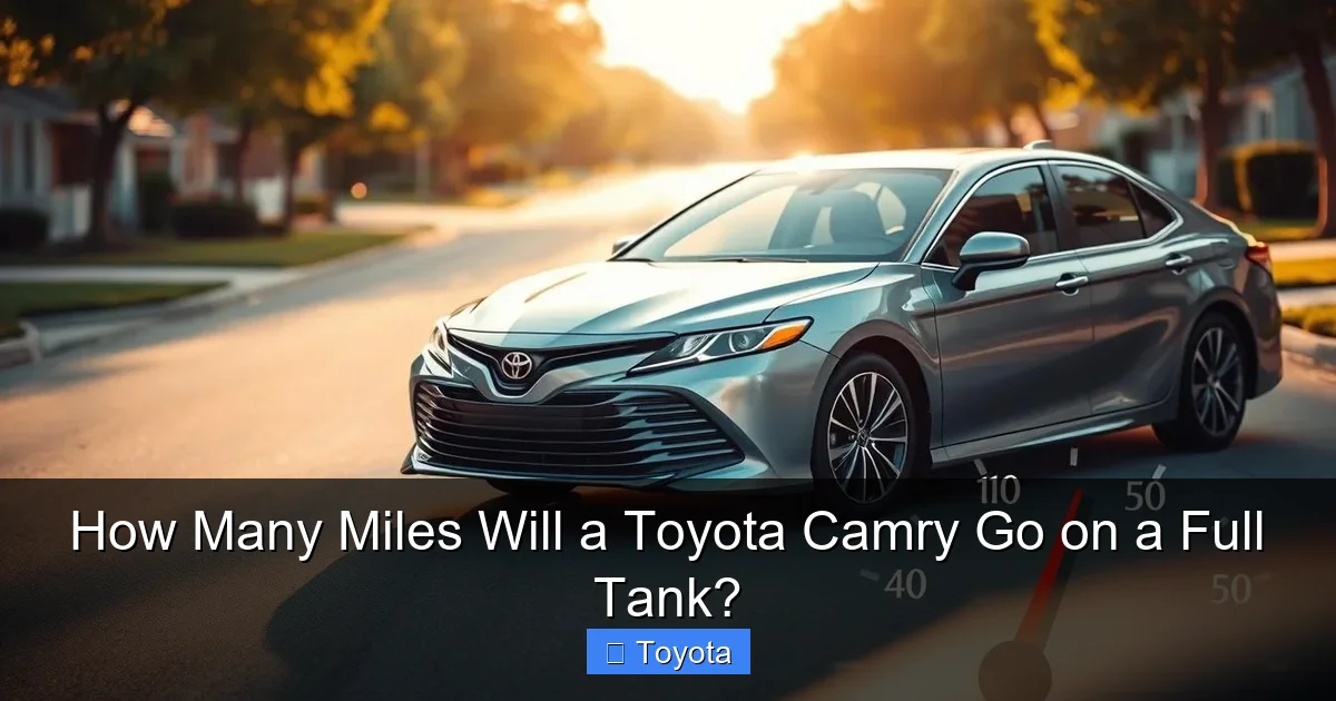 How Many Miles Will a Toyota Camry Go on a Full Tank?