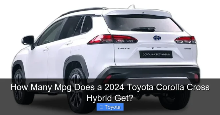 How Many Mpg Does a 2024 Toyota Corolla Cross Hybrid Get?