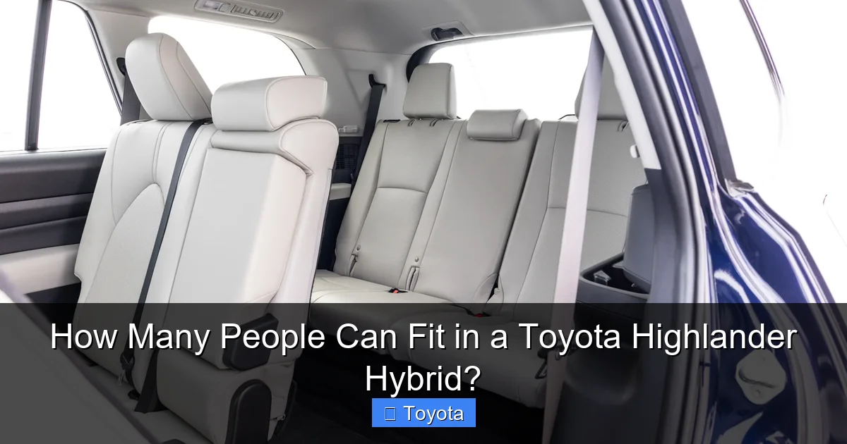 How Many People Can Fit in a Toyota Highlander Hybrid?