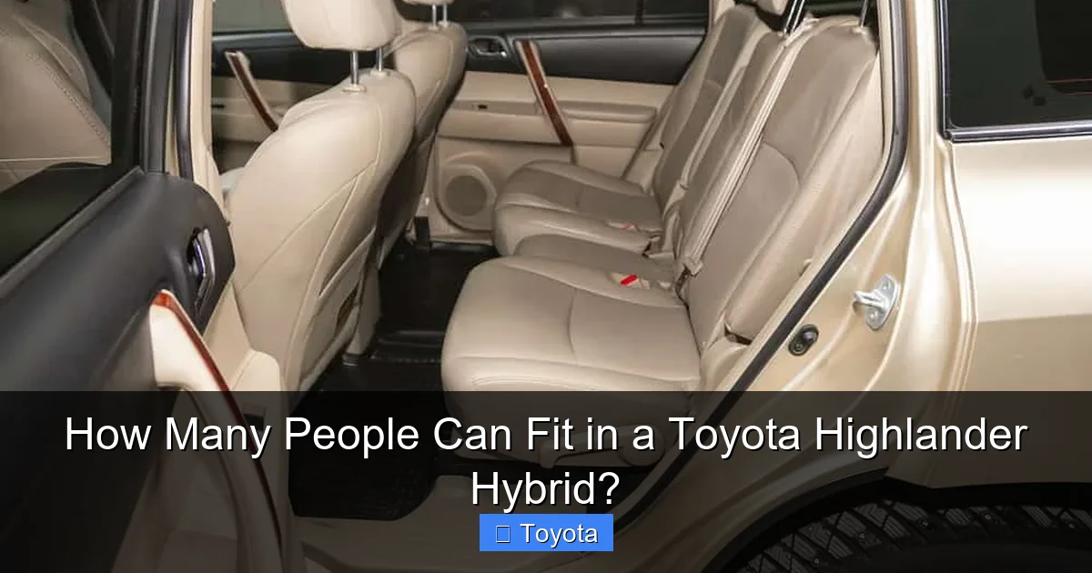 How Many People Can Fit in a Toyota Highlander Hybrid?