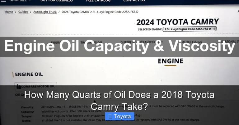 How Many Quarts of Oil Does a 2018 Toyota Camry Take?
