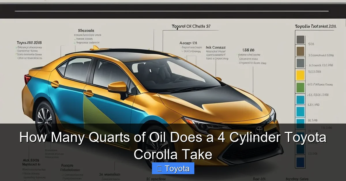 How Many Quarts of Oil Does a 4 Cylinder Toyota Corolla Take