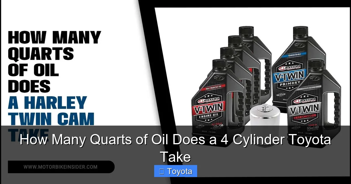 How Many Quarts of Oil Does a 4 Cylinder Toyota Take