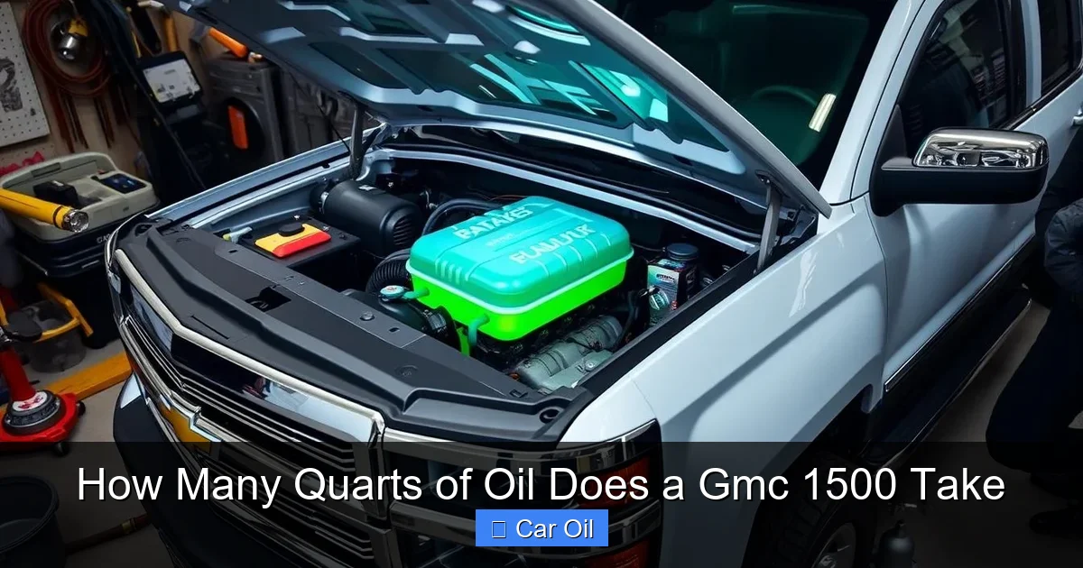 How Many Quarts of Oil Does a Gmc 1500 Take