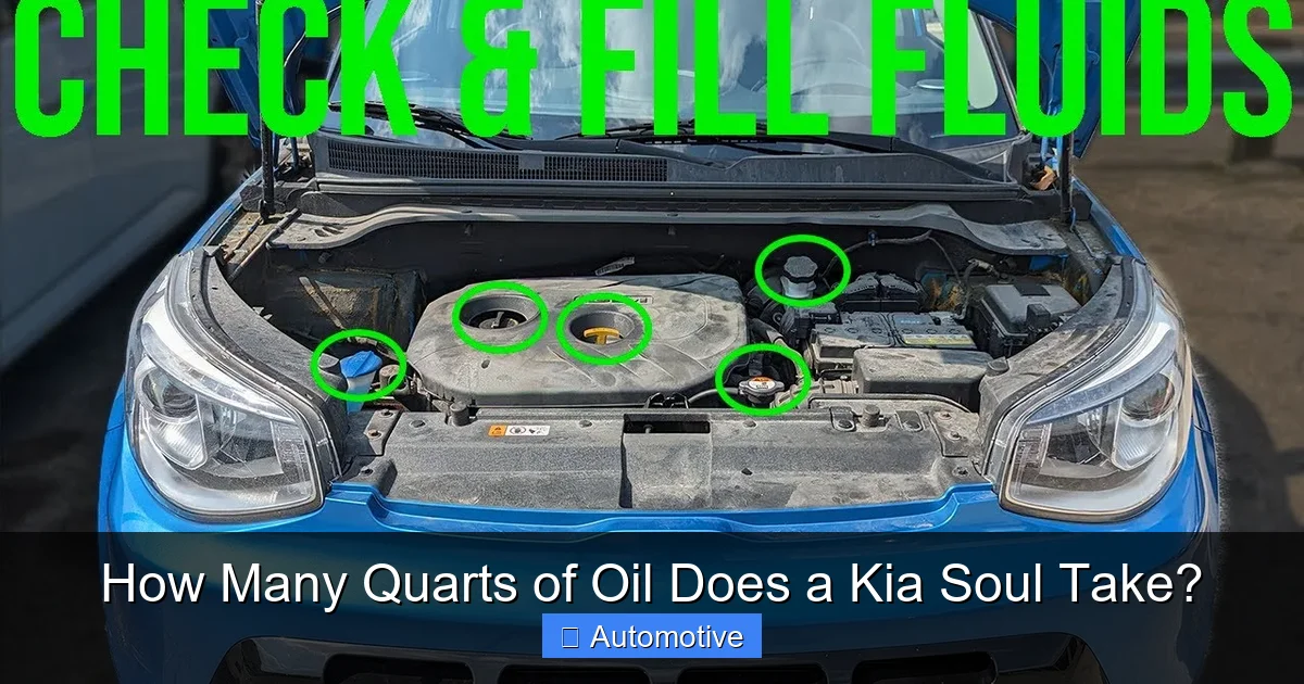 How Many Quarts of Oil Does a Kia Soul Take?
