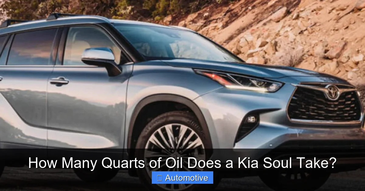 How Many Quarts of Oil Does a Kia Soul Take?