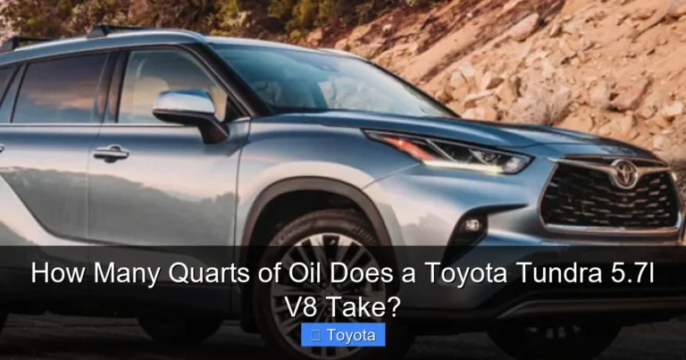 How Many Quarts of Oil Does a Toyota Tundra 5.7l V8 Take?