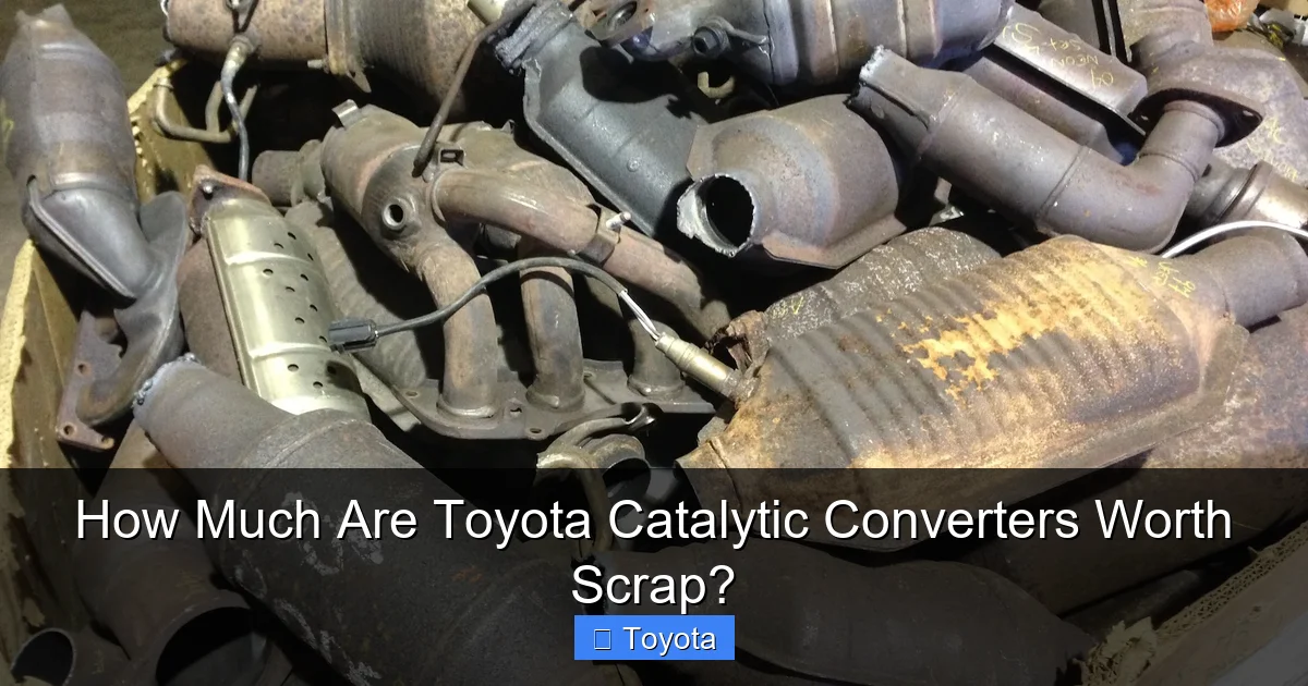How Much Are Toyota Catalytic Converters Worth Scrap?