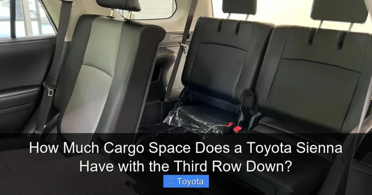 How Much Cargo Space Does a Toyota Sienna Have with the Third Row Down?