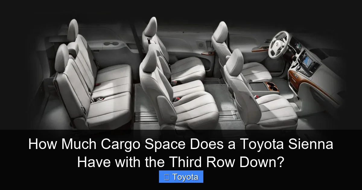 How Much Cargo Space Does a Toyota Sienna Have with the Third Row Down?