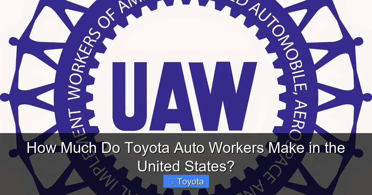 How Much Do Toyota Auto Workers Make in the United States?