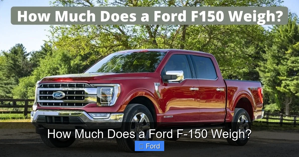 How Much Does a Ford F-150 Weigh?