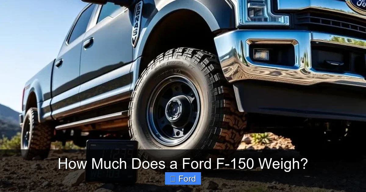 How Much Does a Ford F-150 Weigh?