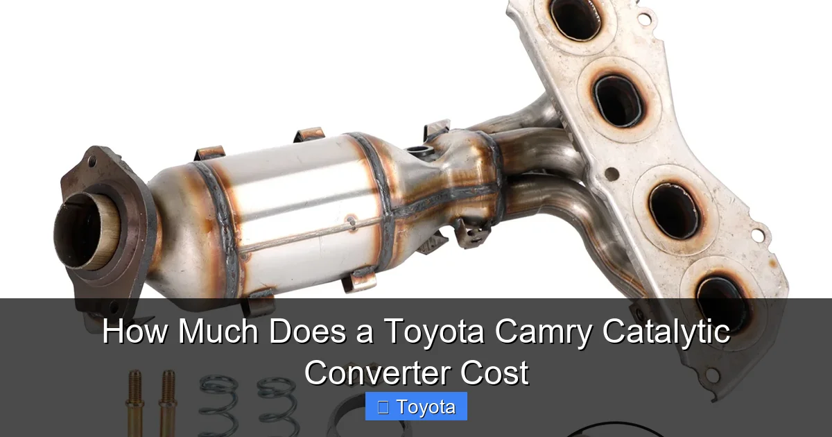 How Much Does a Toyota Camry Catalytic Converter Cost