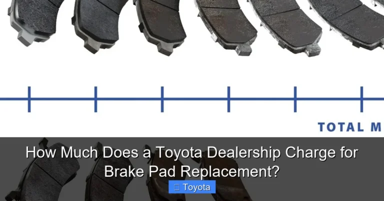 How Much Does a Toyota Dealership Charge for Brake Pad Replacement?