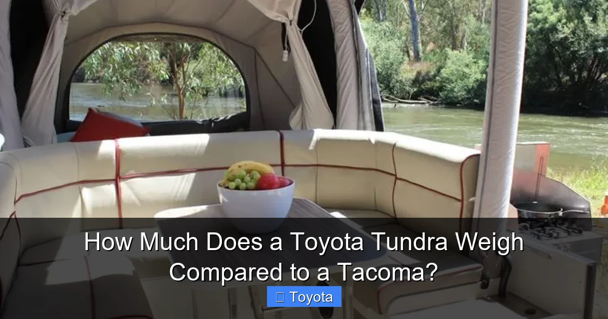 How Much Does a Toyota Tundra Weigh Compared to a Tacoma?