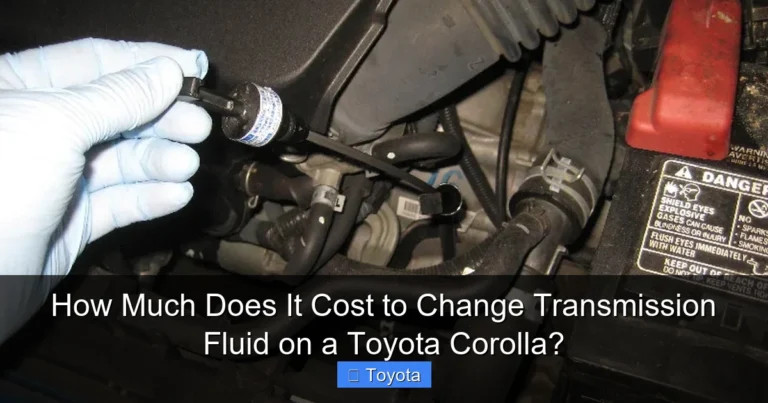 How Much Does It Cost to Change Transmission Fluid on a Toyota Corolla?