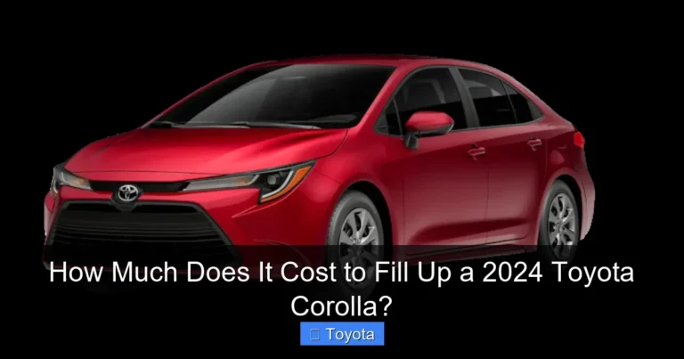 How Much Does It Cost to Fill Up a 2024 Toyota Corolla?