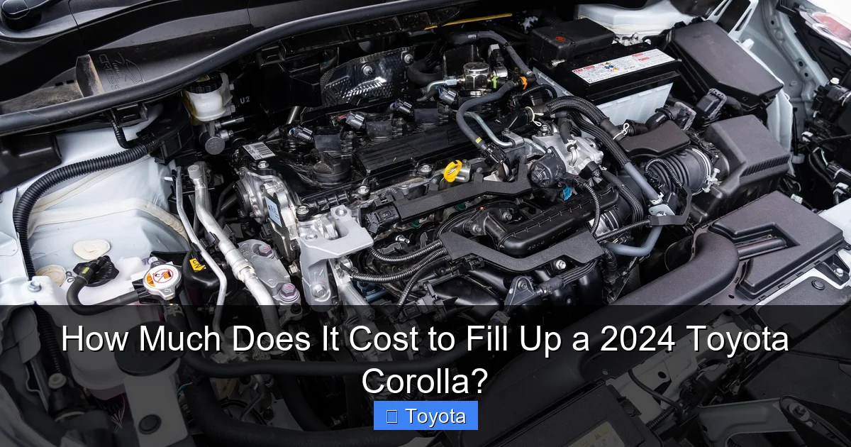 How Much Does It Cost to Fill Up a 2024 Toyota Corolla?