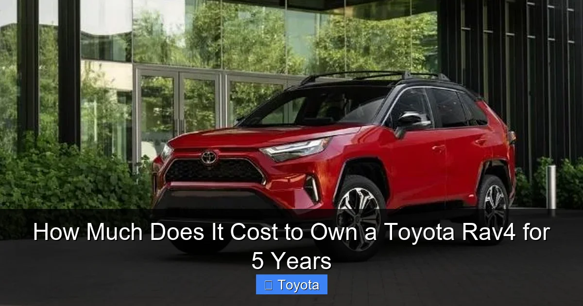 How Much Does It Cost to Own a Toyota Rav4 for 5 Years
