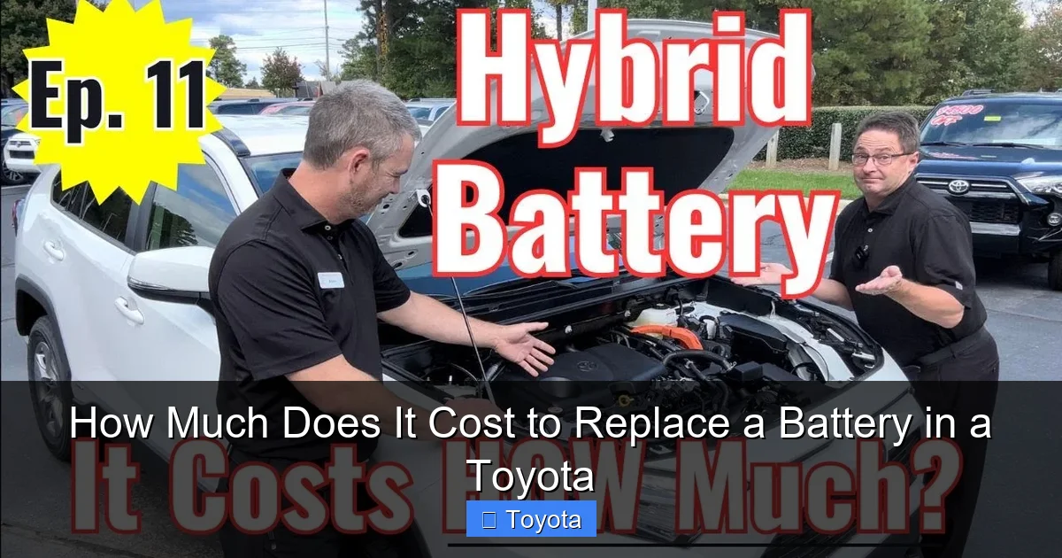 How Much Does It Cost to Replace a Battery in a Toyota