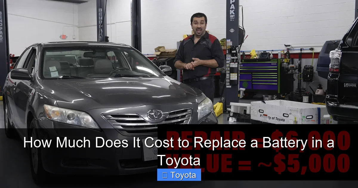 How Much Does It Cost to Replace a Battery in a Toyota