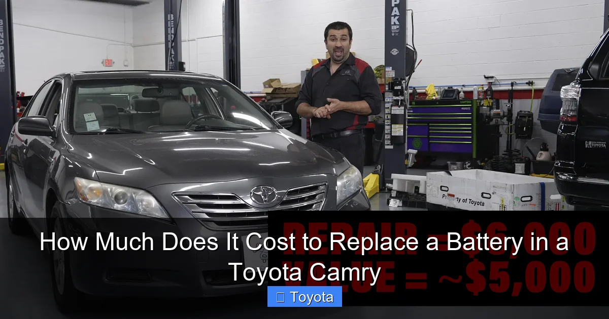 How Much Does It Cost to Replace a Battery in a Toyota Camry