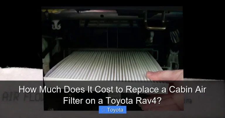 How Much Does It Cost to Replace a Cabin Air Filter on a Toyota Rav4?
