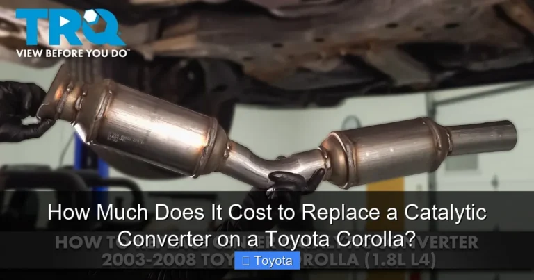 How Much Does It Cost to Replace a Catalytic Converter on a Toyota Corolla?