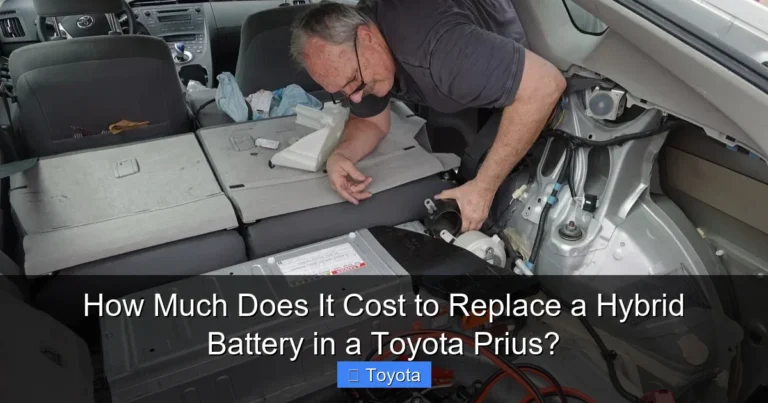 How Much Does It Cost to Replace a Hybrid Battery in a Toyota Prius?