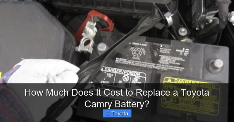 How Much Does It Cost to Replace a Toyota Camry Battery?