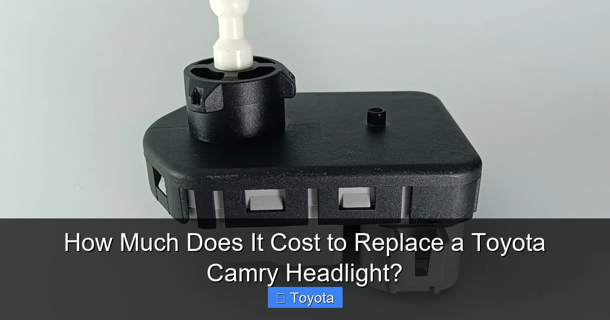 How Much Does It Cost to Replace a Toyota Camry Headlight?