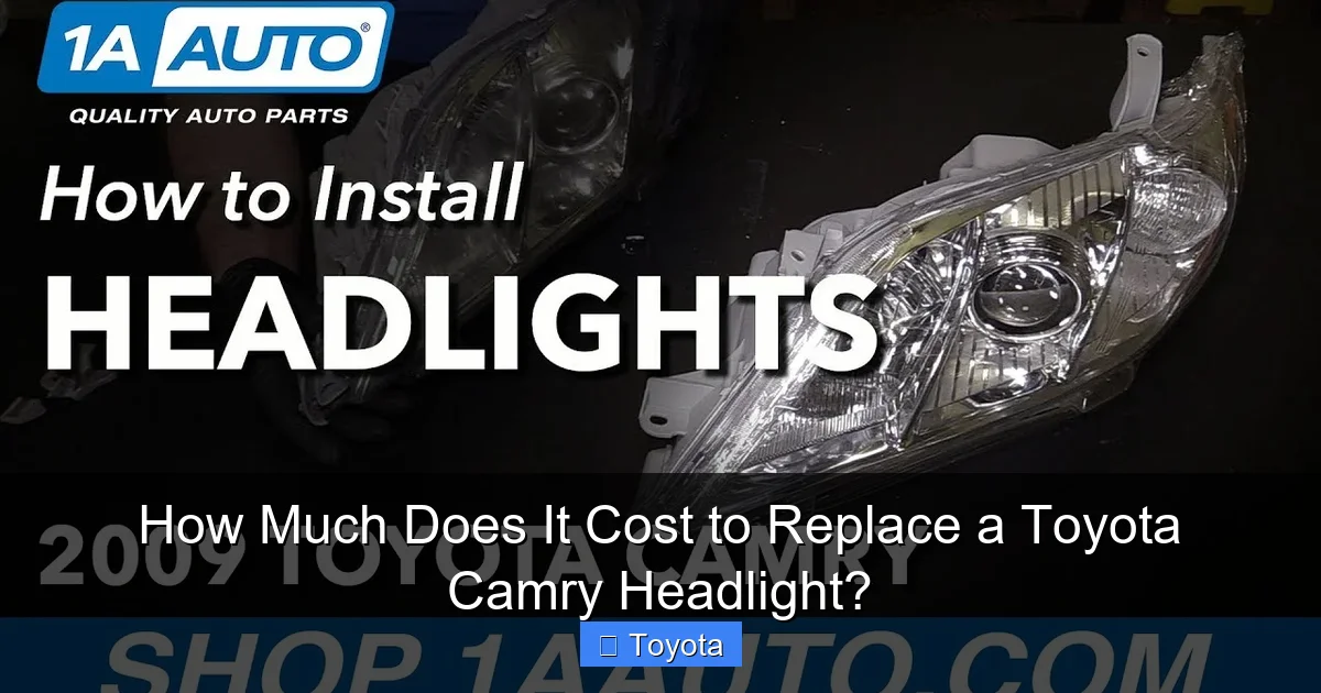 How Much Does It Cost to Replace a Toyota Camry Headlight?