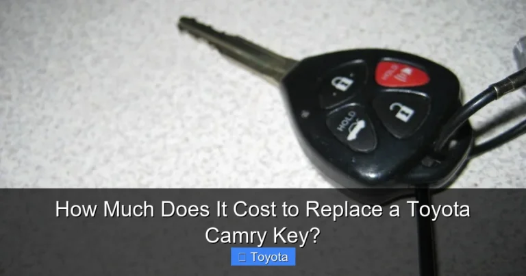 How Much Does It Cost to Replace a Toyota Camry Key?