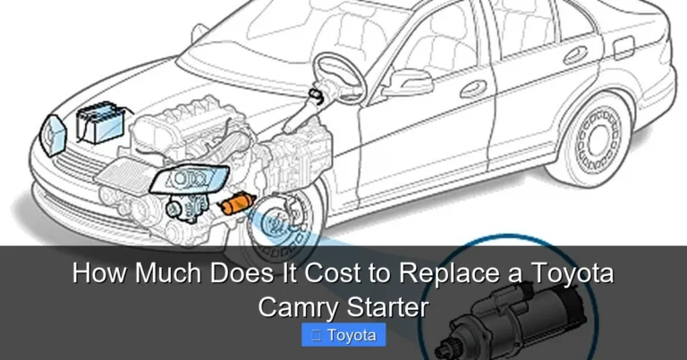 How Much Does It Cost to Replace a Toyota Camry Starter
