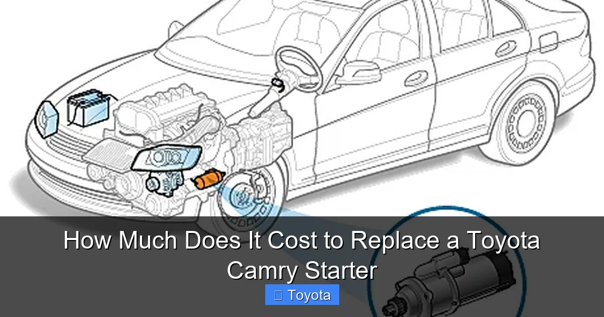 How Much Does It Cost to Replace a Toyota Camry Starter