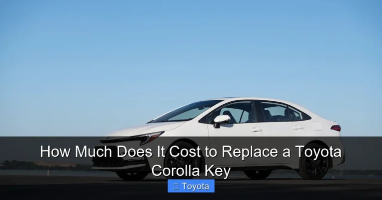How Much Does It Cost to Replace a Toyota Corolla Key