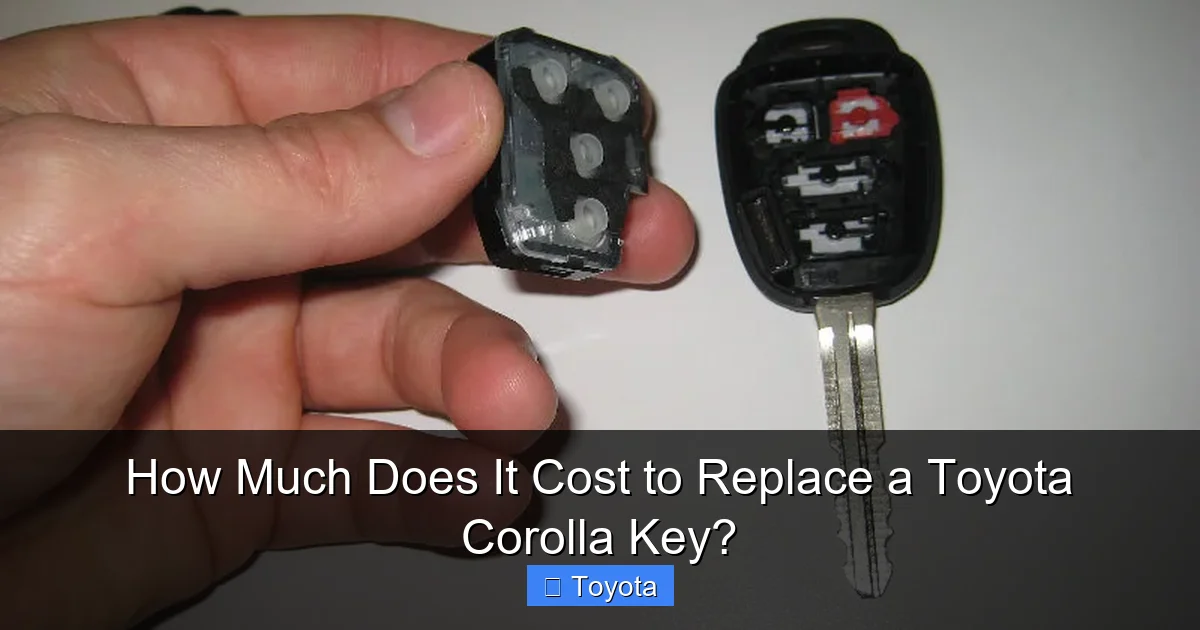 How Much Does It Cost to Replace a Toyota Corolla Key?