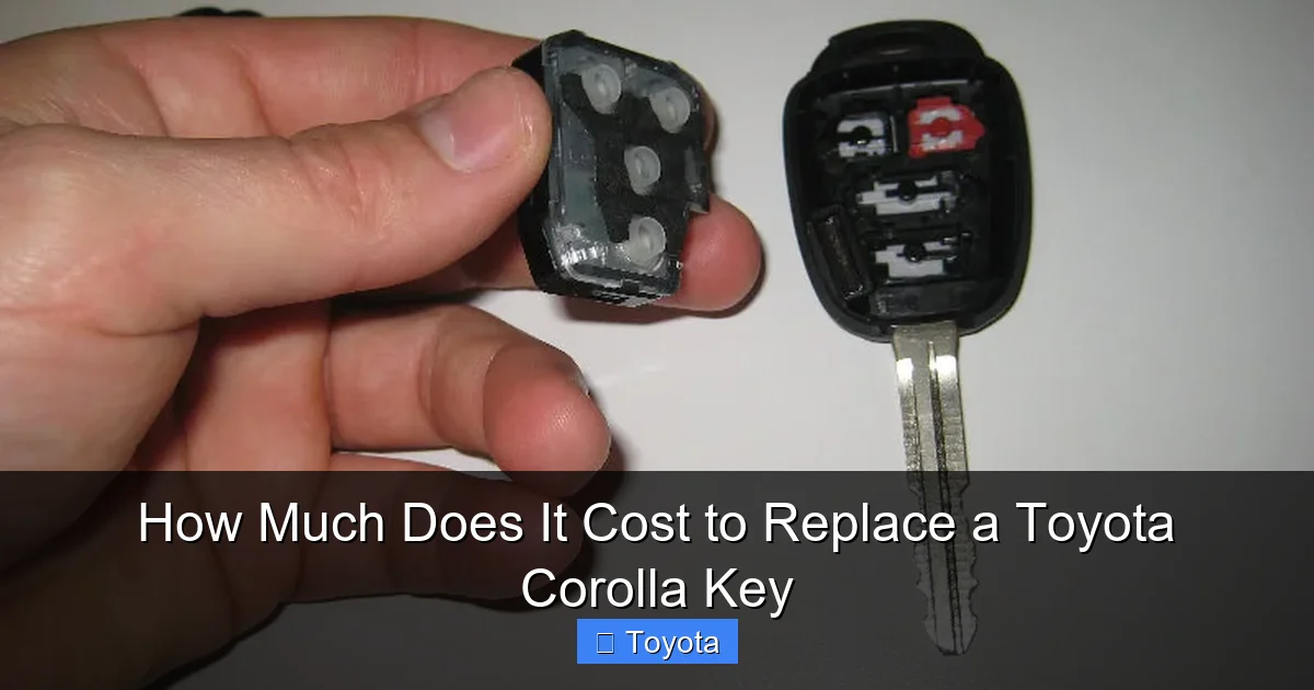 How Much Does It Cost to Replace a Toyota Corolla Key