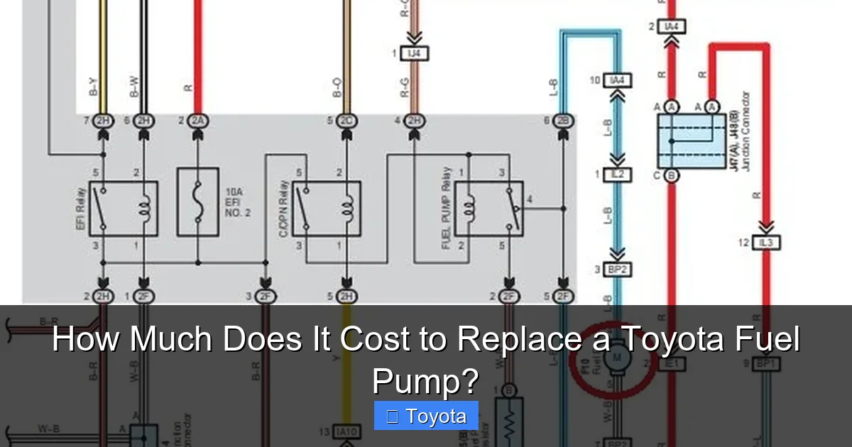 How Much Does It Cost to Replace a Toyota Fuel Pump?
