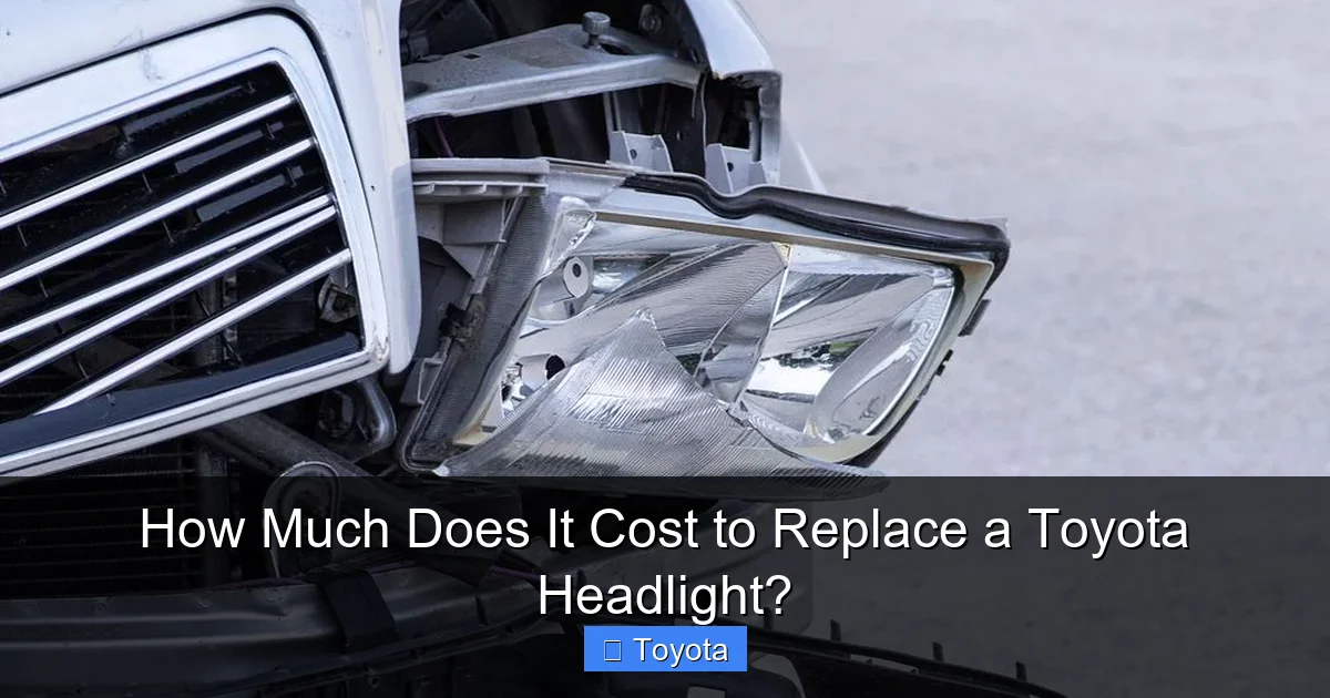 How Much Does It Cost to Replace a Toyota Headlight?