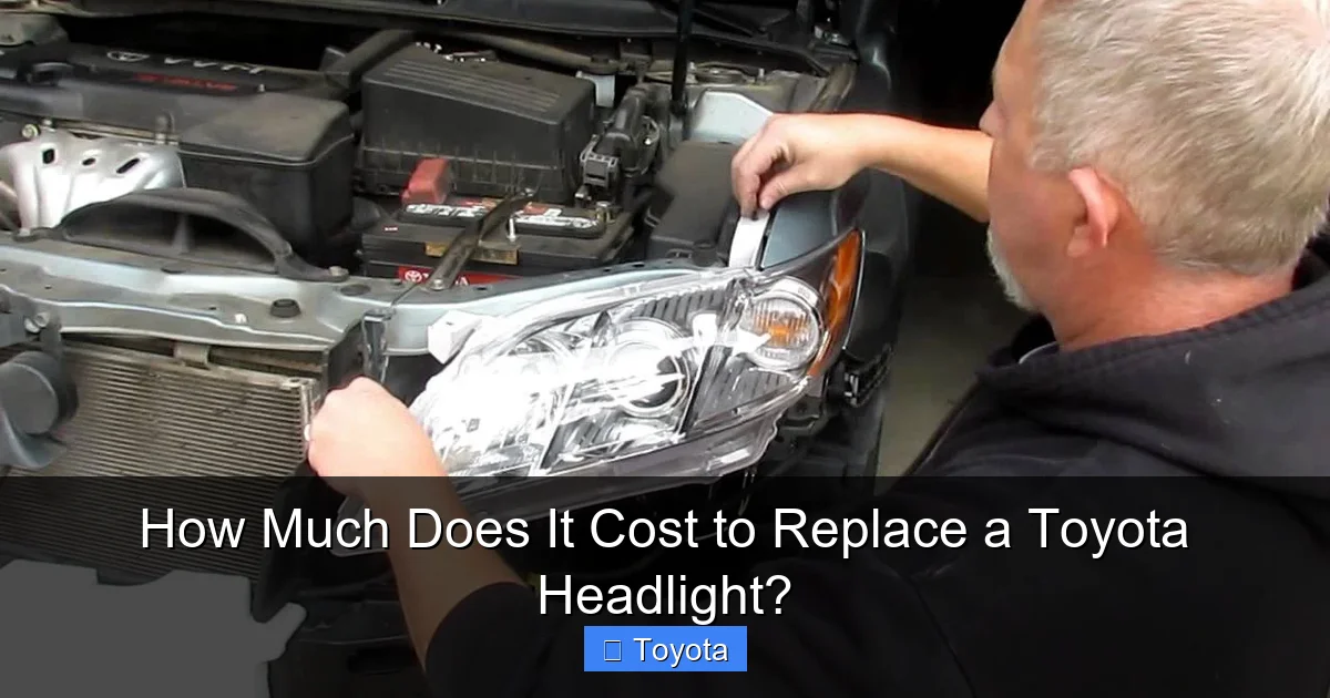 How Much Does It Cost to Replace a Toyota Headlight?