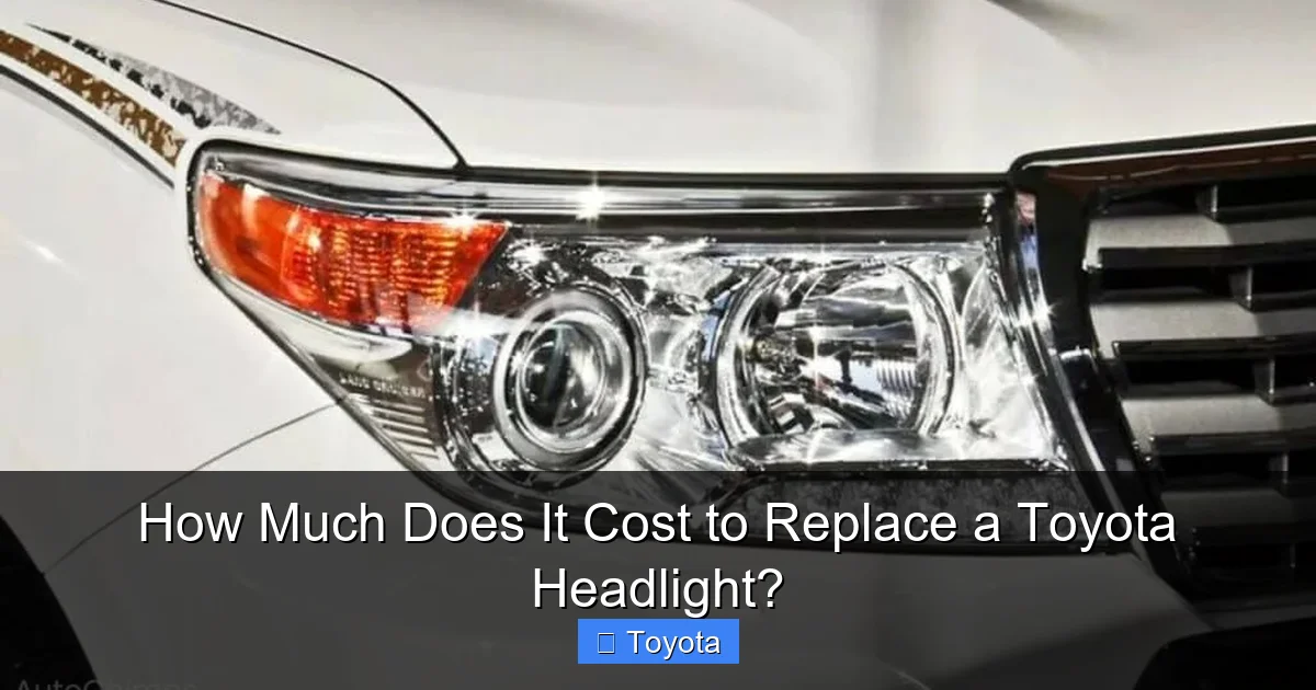 How Much Does It Cost to Replace a Toyota Headlight?