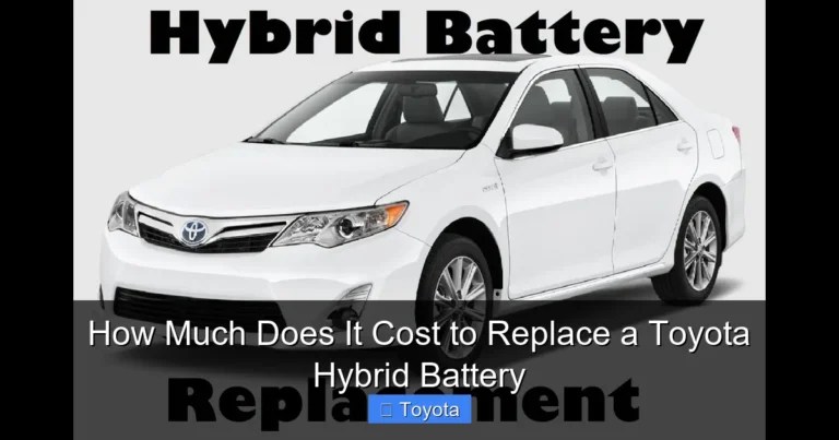 How Much Does It Cost to Replace a Toyota Hybrid Battery