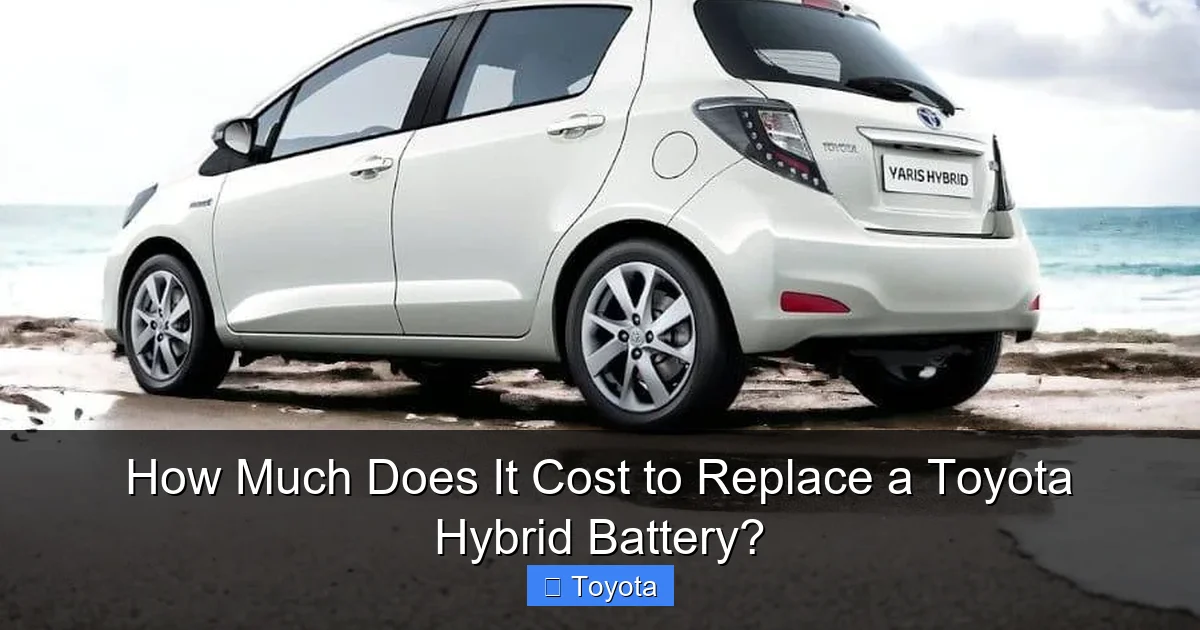 How Much Does It Cost to Replace a Toyota Hybrid Battery?