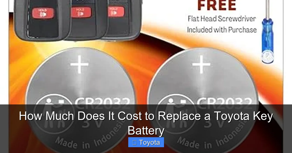 How Much Does It Cost to Replace a Toyota Key Battery