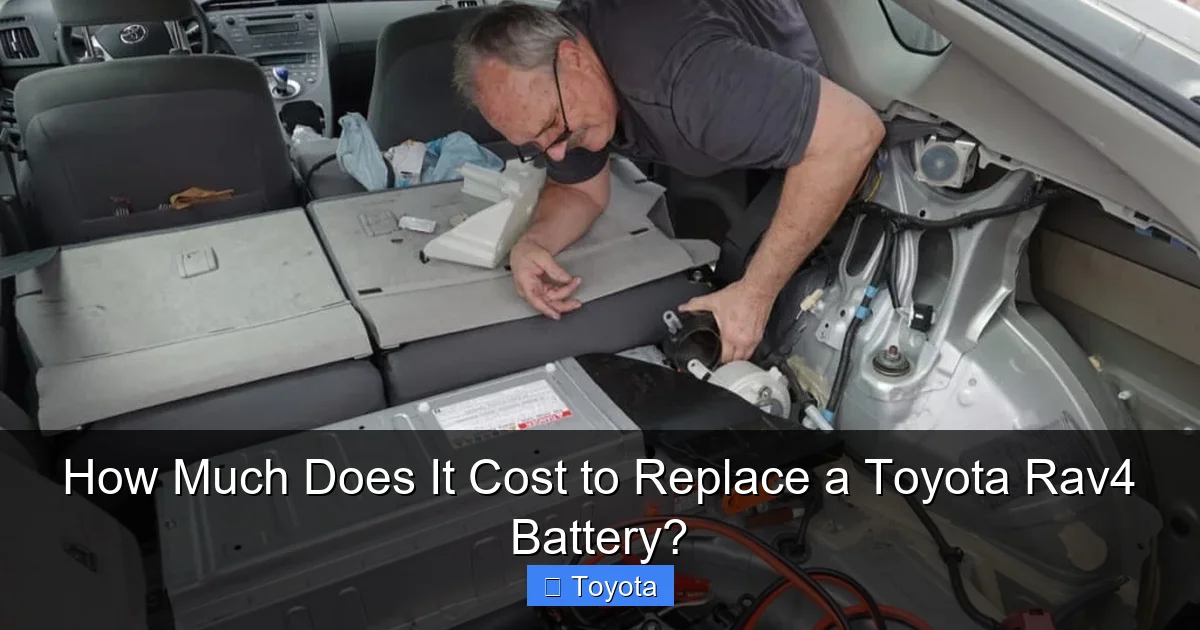 How Much Does It Cost to Replace a Toyota Rav4 Battery?