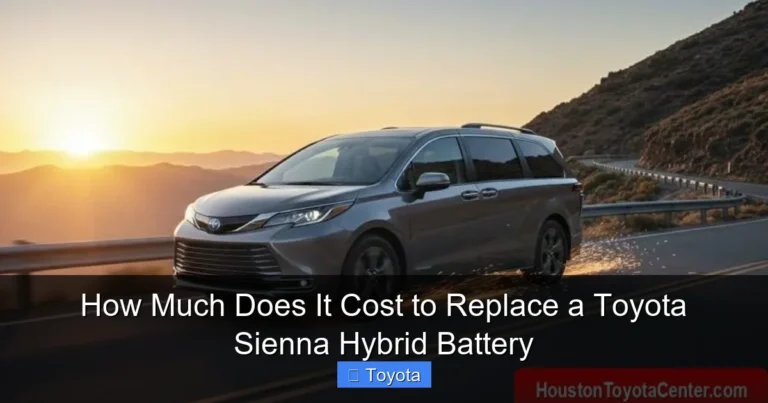 How Much Does It Cost to Replace a Toyota Sienna Hybrid Battery